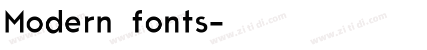 Modern fonts字体转换